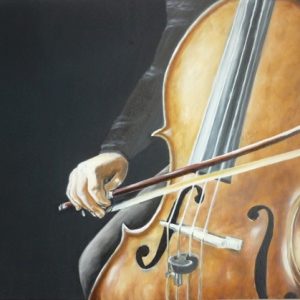 Cellist, Yağlı boya tablo